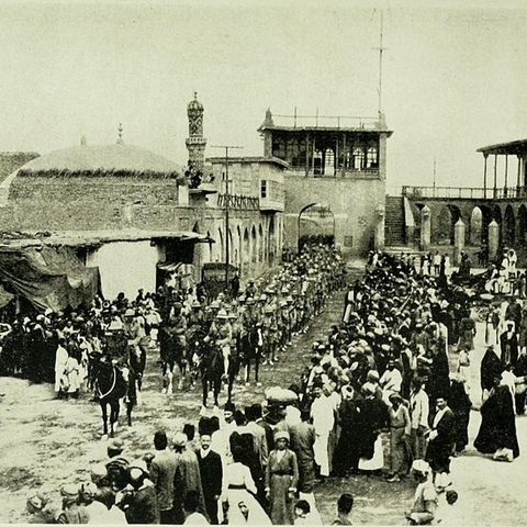 British troops enter Baghdad during World War I