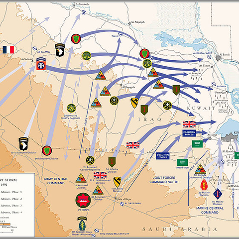Troop movements during Operation Desert Storm