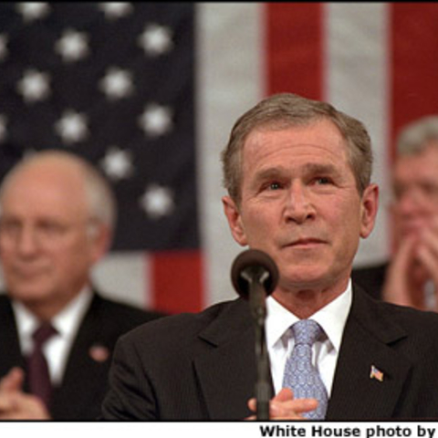 U.S. President George W. Bush's 2002 State of the Union address, in which he labelled Iran part of an "Axis of Evil"