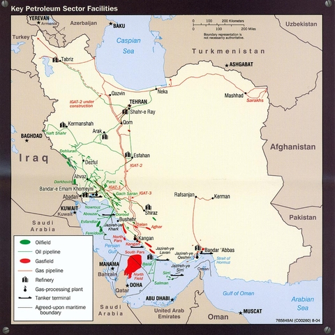 Key Petroleum Sector Facilities, Iran (2004)