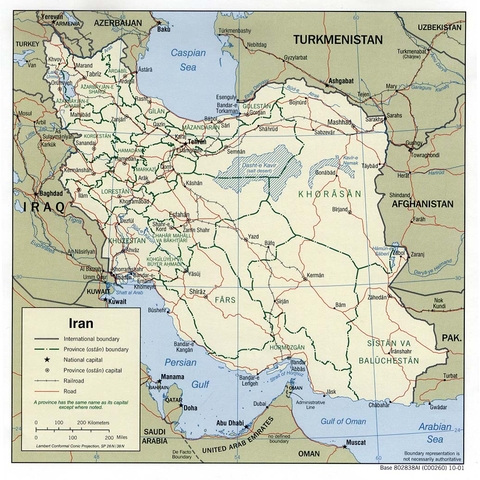 A political map of Iran (2001)