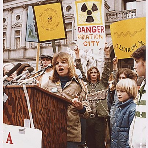 An anti-nuclear protest in Harrisburg, Pennsylvania following the accident at the Three Mile Island Nuclear Generating Station, 1979