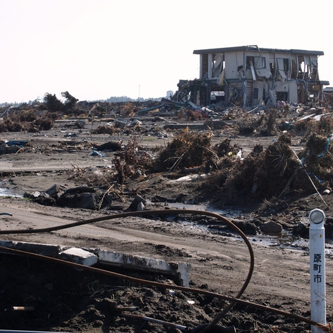 Tsunami damage in Fukushima Prefecture following the March 11, 2011 twin disasters