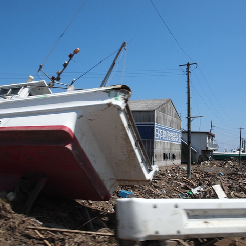 Tsunami damage in Fukushima Prefecture following the March 11, 2011 twin disasters
