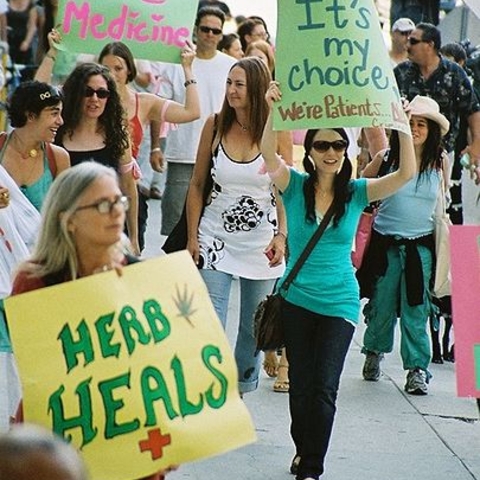 Pro-Legalization Picketers in L.A.