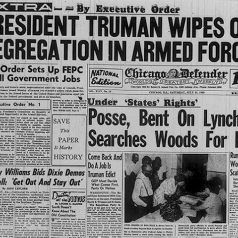 President Truman’s Executive Order 9981 made national headlines in 1948.