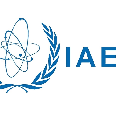 The emblem for the International Atomic Energy Agency.