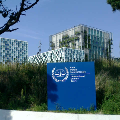 The International Criminal Court building in the Hague.