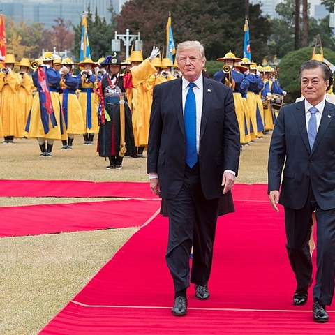 President Trump and South Korean President Moon Jae-in.