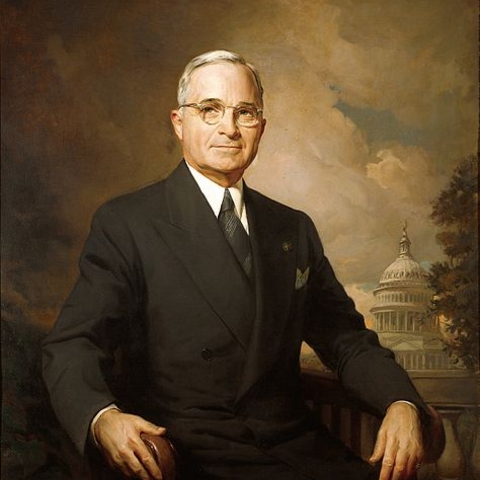Official White House portrait of Harry S. Truman.