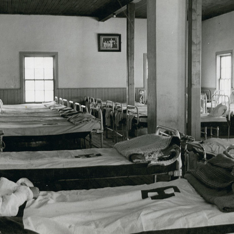 The dormitory of the All Saints Indian Residential School.