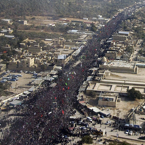 Pilgrims gather for the ashura commemoration in Karbala, Iraq.