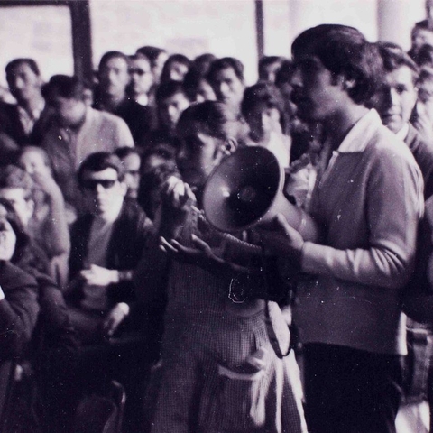 A meeting of graduate students in August 1968 in Mexico.