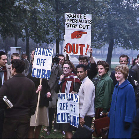 Protesters in Chicago, IL in October 1962.