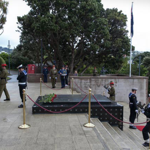 A guard of honor at New Zealand’s Tomb of the Unknown Warrior during Armistice Day in 2012.