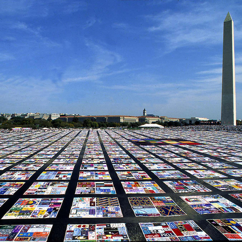 The AIDS Memorial Quilt on the National Mall in Washington, D.C.