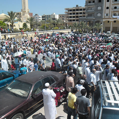 Pro-Morsi supporters protesting against the coup of against the Muslim Brotherhood government.