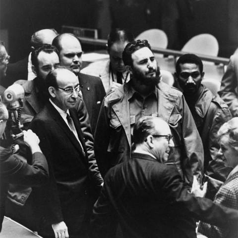 Fidel Castro at UN General Assembly.