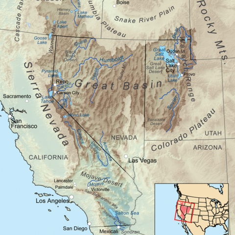 A Map of the multi-state Great Basin.