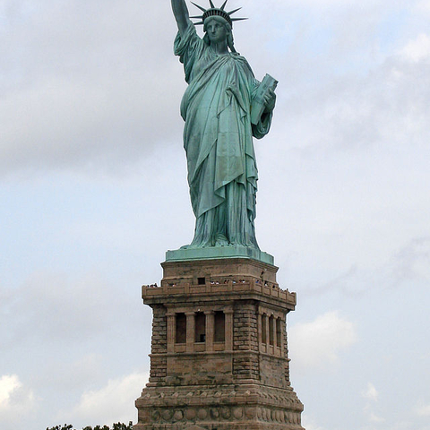 The Statue of Liberty in New York.