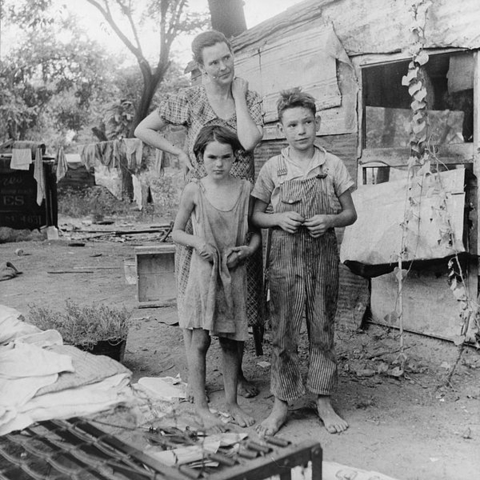 A poor Oklahoma family in 1936.