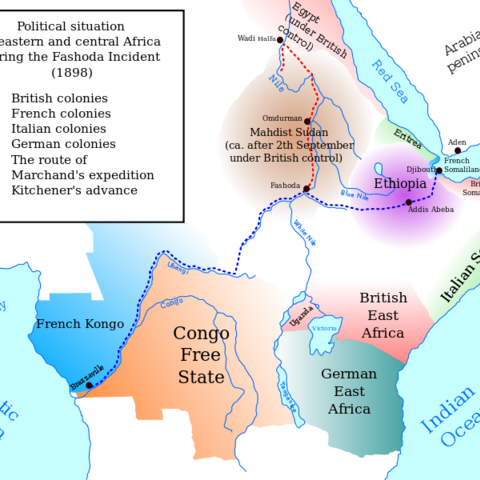 Map of the Fashoda Incident.