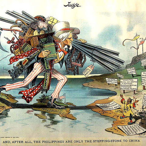 An 1899 Judge cartoon on the larger implications of annexation.