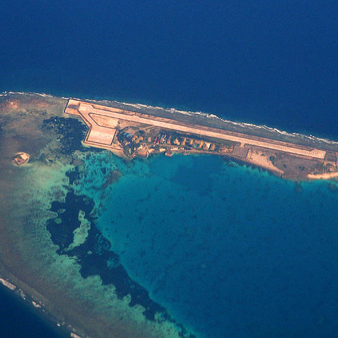 Swallow Reef, a Malaysian outpost in the Spratly Islands.