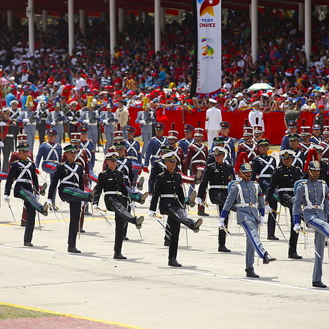 A 2014 military parade to commemorate President Hugo Chávez’s death in 2013.