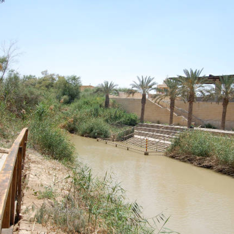 The Lower Jordan River from Al Maghtas.
