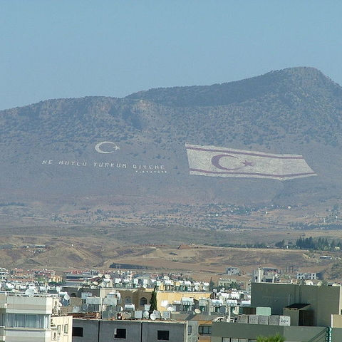 The motto of Turkey's education system is emblazoned on a mountainside.