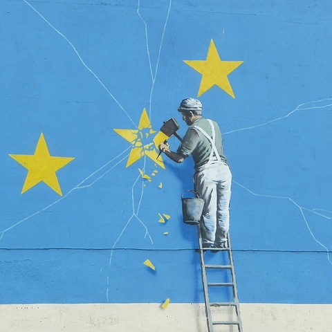 A 2017 mural in Dover, England by the artist Banksy.