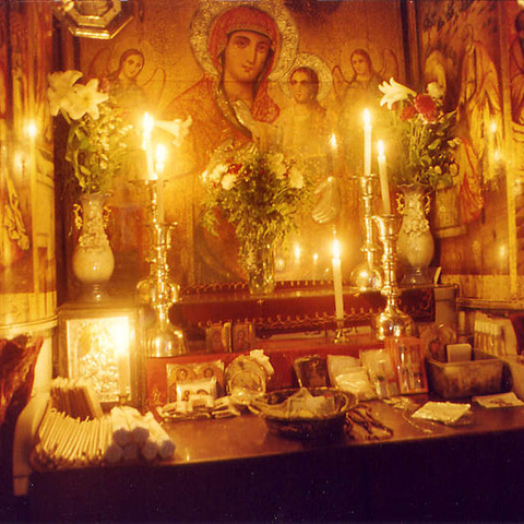 Coptic altar in a Jerusalem church.