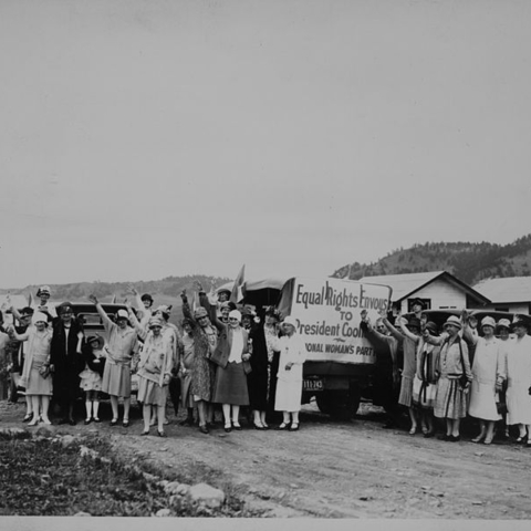 Envoys of the National Woman’s Party in Rapid City, South Dakota.
