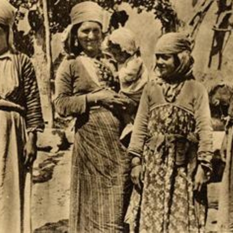 Alawite women photographed in Syria in the 1920s.