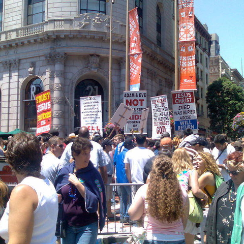 Christian anti-gay protestors in San Francisco in 2006