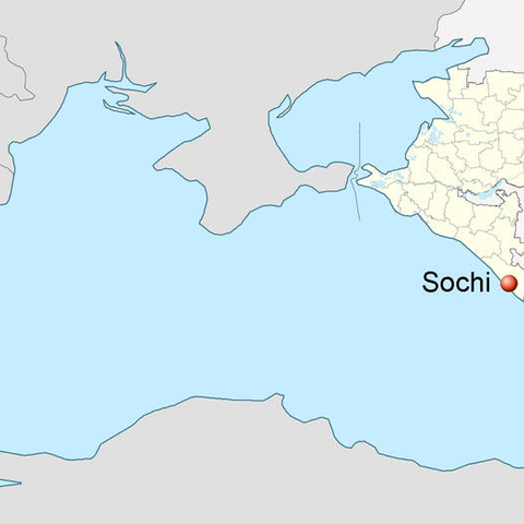 Sochi Location on Black Sea