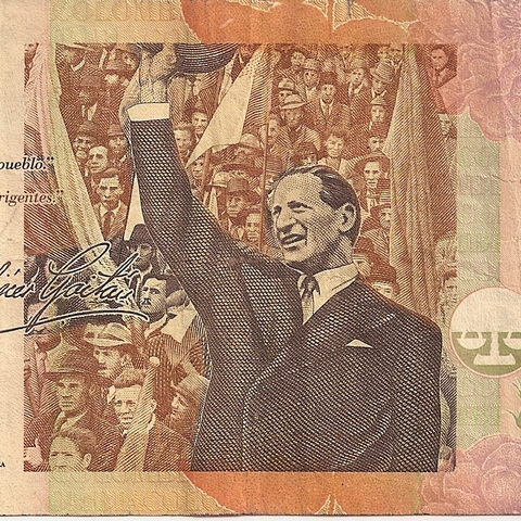 The popular leader Jorge Eliécer Gaitán on a banknote.