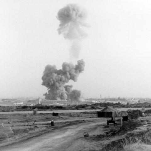 Explosion of the Marine Corps building in Beirut, Lebanon.