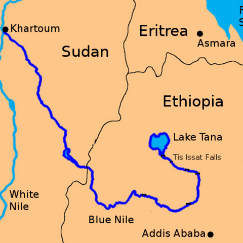 Map of the Blue Nile.