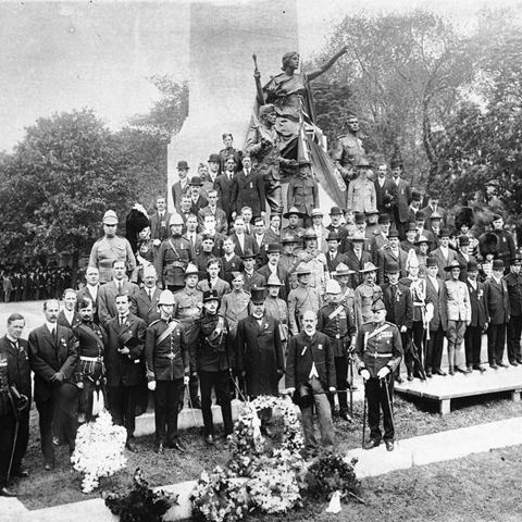 The unveiling of the South African War Memorial in Toronto, Canada.