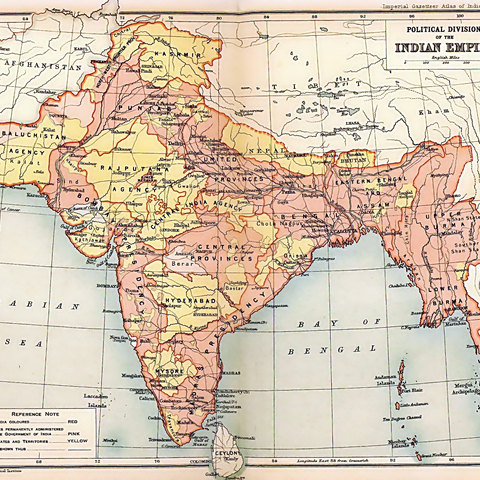 British Indian Empire in 1909