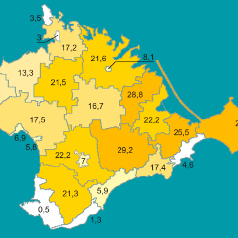 Percentage of Crimean Tatars in Crimea.