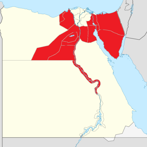 Map showing areas placed under mandatory curfew.