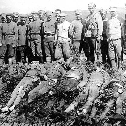 Czech legionaries killed in fighting with Bolsheviks at Nikolsk-Ussurlysky in 1918.