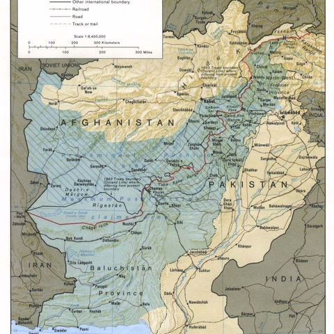 Durand Line between Afghanistan and Pakistan