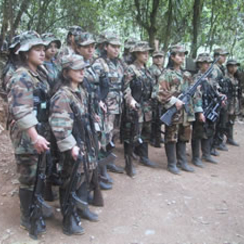 FARC soldiers during peace talks in 2006.