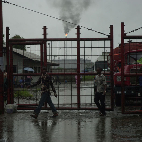 The workings of the oil industry in Port Harcourt, Nigeria.