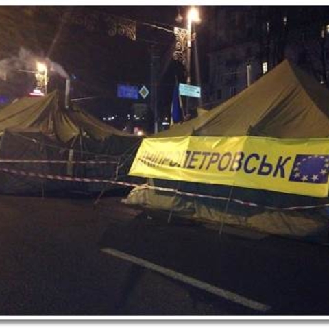 Tent cities representing all areas of Ukraine endured the cold to stay at EuroMaidan for weeks.