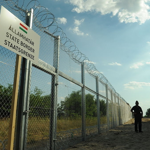 Border fence between Hungary and Serbia, 2015.